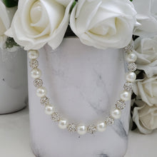 Load image into Gallery viewer, Bride Necklace Set - Pearl Necklace Earrings | AriesJewelry