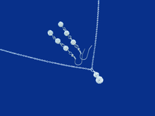 Load image into Gallery viewer, handmade crystal drop necklace accompanied by a pair of drop earrings