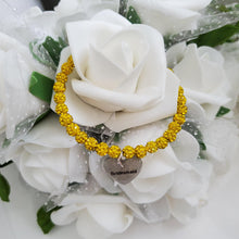 Load image into Gallery viewer, Handmade bridesmaid crystal rhinestone charm bracelet, citrine or custom color -Bridal Gift Ideas - Bride Jewelry - Bride Gift