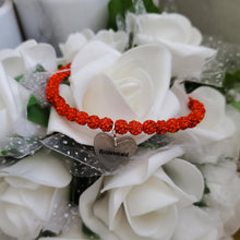 Load image into Gallery viewer, Handmade bridesmaid crystal rhinestone charm bracelet, hyacinth or custom color -Bridal Gift Ideas - Bride Jewelry - Bride Gift