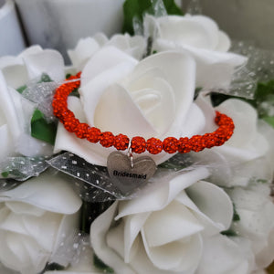 Handmade bridesmaid pave crystal rhinestone charm bracelet - hyacinth or custom color - Bridesmaid Jewelry - Bridesmaid Gift Ideas
