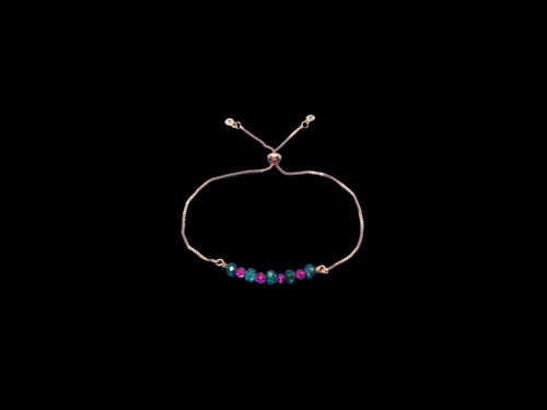 handmade 18k crystal adjustable bar bracelet - custom color - 18K Bracelet - Bar Bracelet - Crystal Bracelet