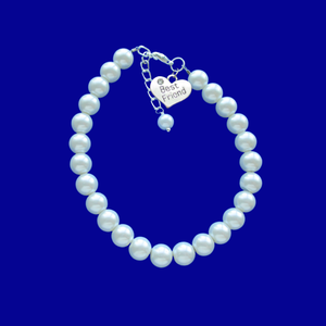 Gift Ideas For Friends - Bracelets - Best Friend Gift, handmade best friend pearl charm bracelet