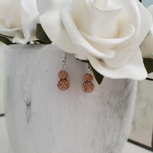 Load image into Gallery viewer, Handmade pave crystal drop earrings - Custom Color - Champagne or Custom Color - Drop Earrings - Dangle Earrings - Earrings