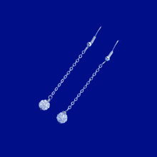 Load image into Gallery viewer, Crystal Earrings - Drop Earrings - Earrings, handmade crystal drop earrings, silver or custom color