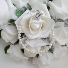 Load image into Gallery viewer, Handmade gran fresh water pearl charm bracelet - Granny Present - Granny Gift - Granny Gift Idea