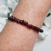 Load image into Gallery viewer, A handmade natural garnet stone bracelet - Garnet Bracelet - January Bracelet - Birthstone Bracelet
