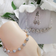 Load image into Gallery viewer, Crystal Jewelry Set - Rhinestone Necklace Set | AriesJewelry