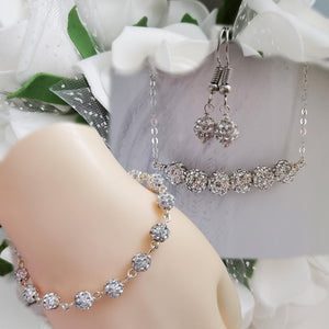 Crystal Jewelry Set - Rhinestone Necklace Set | AriesJewelry