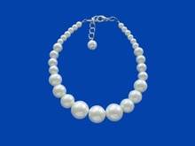 Load image into Gallery viewer, Handmade pearl bracelet - white or custom color - Pearl bracelet - Bracelets - Bridal Bracelets