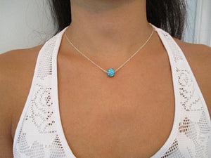 Pave Crystal Floating Necklace