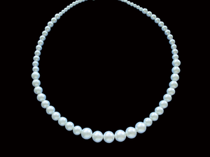 Pearl Necklace - Necklace - Bridal Necklace - handmade pearl necklace, white or custom color