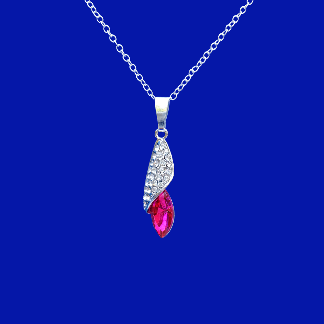 crystal teardrop necklace