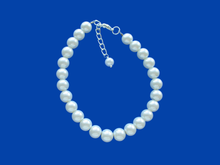 Load image into Gallery viewer, a handmade pearl bracelet, add a charm for a personal touch, white or custom color