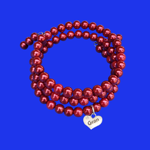 Load image into Gallery viewer, Gift ideas For Gran - Gran Birthday Gifts - New Gran Gifts - Handmade Gran Expandable Multi Layer Wrap Pearl Charm Bracelet, bordeaux red or custom color