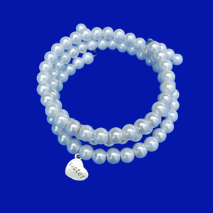 Sister Pearl Multi-Layer Expandable Wrap Bracelet, white or custom color