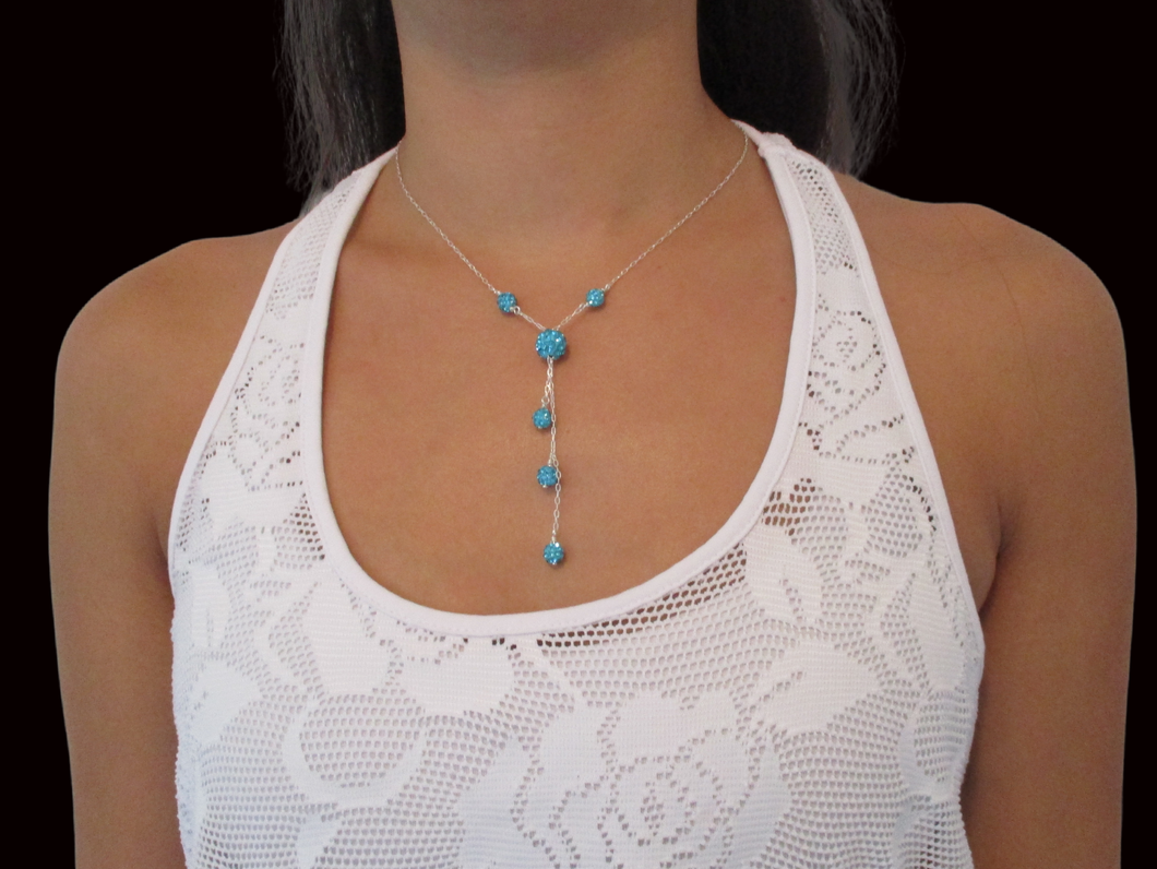 handmade crystal drop necklace