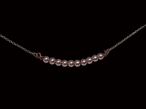 handmade natural rose gold hematite bar necklace