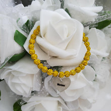 Load image into Gallery viewer, Handmade pave crystal rhinestone mother charm bracelet - citrine (yellow) or custom color - Mother Charm Bracelet - Mother Bracelet - Mom Gift