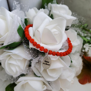 Handmade Sister of Groom pave crystal rhinestone charm bracelet - hyacinth or custom color - Sister of the Groom Bracelet - Bridal Bracelets