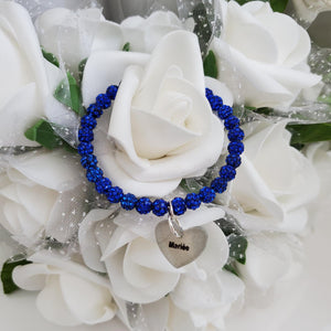 Handmade bride crystal rhinestone charm bracelet, capri blue or custom color -Bridal Gift Ideas - Bride Jewelry - Bride Gift