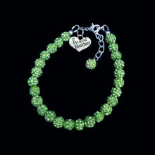 Load image into Gallery viewer, Grand Mother Gift - Gifts To Get Your Grandmother - grand mother crystal charm bracelet, peridot or custom color