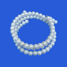 Load image into Gallery viewer, handmade pearl expandable, multi-layer, wrap bracelet, white or custom color - Bracelets - Pearl Bracelets - Bridal Party Bracelets