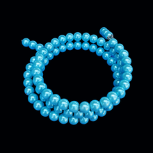 Load image into Gallery viewer, handmade pearl expandable, multi-layer, wrap bracelet, aquamarine blue or custom color - Bracelets - Pearl Bracelets - Bridal Party Bracelets