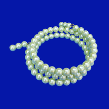 Load image into Gallery viewer, handmade pearl expandable, multi-layer, wrap bracelet, light green or custom color - Bracelets - Pearl Bracelets - Bridal Party Bracelets