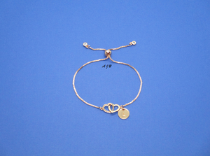 Monogram Double Heart Rose Gold 18K bracelet