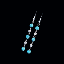 Load image into Gallery viewer, handmade pave and 18k crystal drop earrings