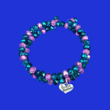 Load image into Gallery viewer, Grand Mother Gift - Gift Ideas For Grandmother - grand mother handmade crystal expandable, multi-layer, wrap charm bracelet