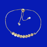 Load image into Gallery viewer, Handmade 18k gold bar adjustable bracelet with 14k beads - 18K Bracelet - Adjustable Bracelets - Bracelets