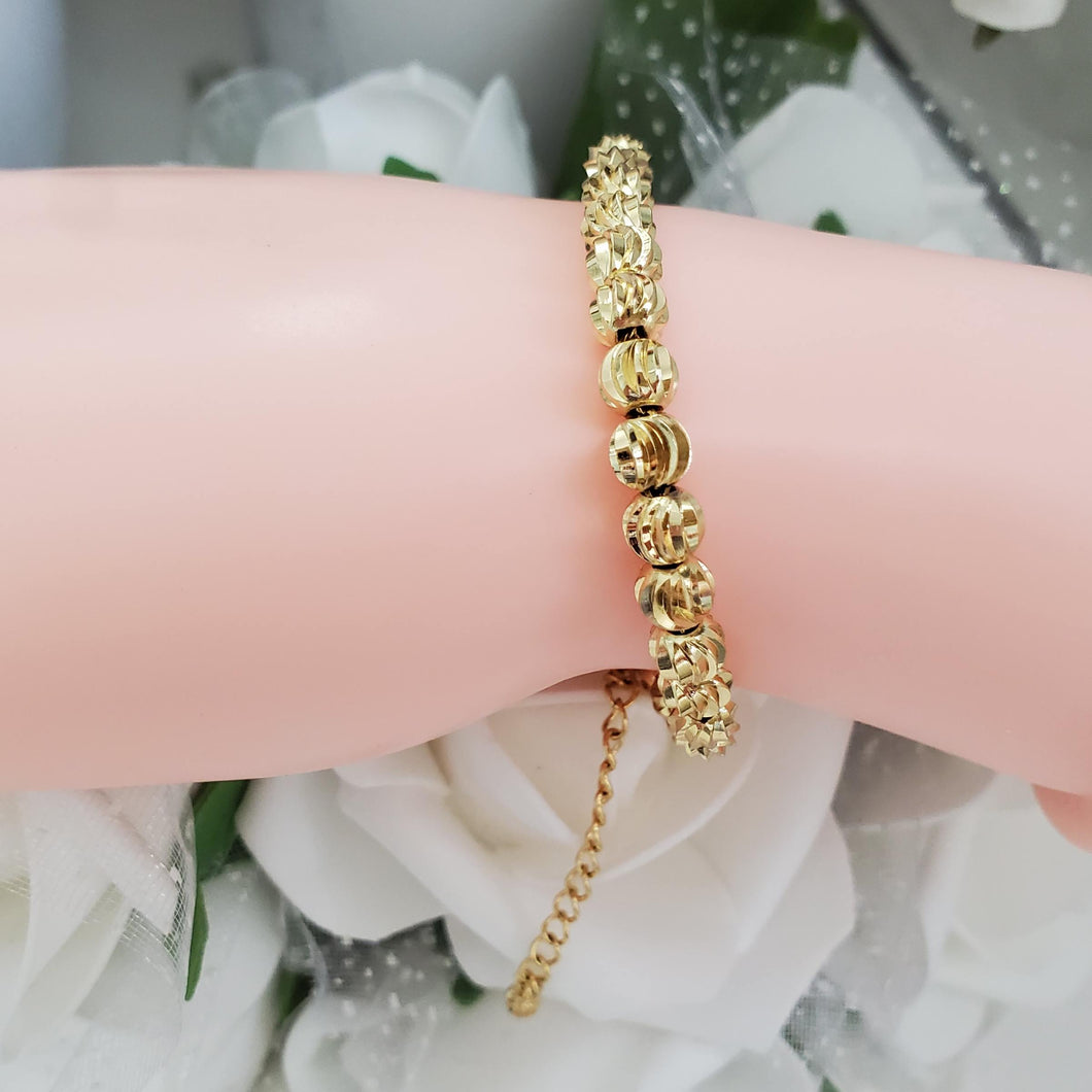 Handmade 22k gold beaded bracelet - 22K Gold Bracelet - Bracelets - Gold Bracelet