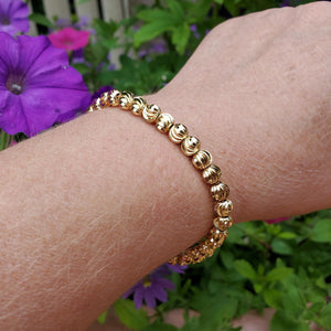 Handmade 22k gold beaded bracelet - 22K Gold Bracelet - Bracelets - Gold Bracelet