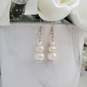 Handmade fresh water pearl drop earrings - Bracelet Sets - Pearl Set - Fresh Water Pearl Jewelry Set