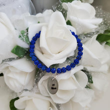 Load image into Gallery viewer, Handmade #1 Mom Pave Crystal Rhinestone Charm Bracelet - capri blue or custom color - Special Mother Bracelet - Mother Bracelet - Mother Gift