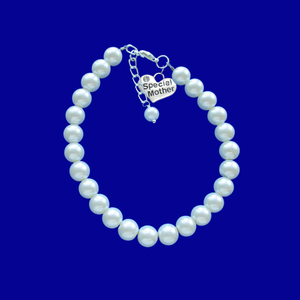 special mother handmade pearl charm bracelet - white or custom color - Special Mother Bracelet - Mother Jewelry - Bracelets