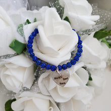 Load image into Gallery viewer, Handmade World&#39;s Best Nana Pave Crystal Rhinestone Charm Bracelet - capri blue or custom color - Nana Charm Bracelet - Nana Bracelet - Nana Gift