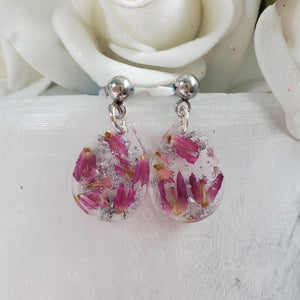 Flower Earrings, Resin Flower Jewelry, Bridal Gifts | AriesJewelry