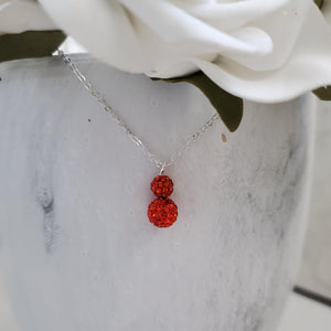 Handmade pave crystal rhinestone drop necklace pendant - hyacinth or custom color - Drop Necklace - Crystal Pendant - Rhinestone Pendant