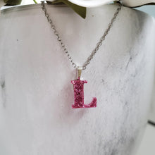 Load image into Gallery viewer, Monogram Necklace - Initial Necklace - Glitter Necklace | AriesJewelry