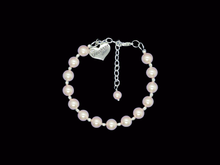 Load image into Gallery viewer, Birthday Gift Ideas Daughter - Daughter Gift - daughter silver accented pearl charm bracelet