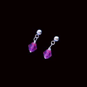 handmade swarovski crystal stud earrings