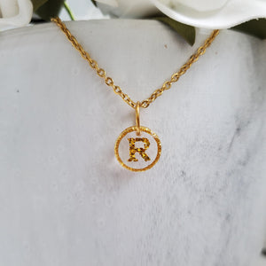 Handmade glitter monogram drop necklace - gold or custom color. - Monogram Necklace - Necklaces - Initial Necklace