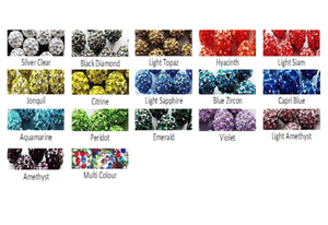 pave crystal rhinestone color chart